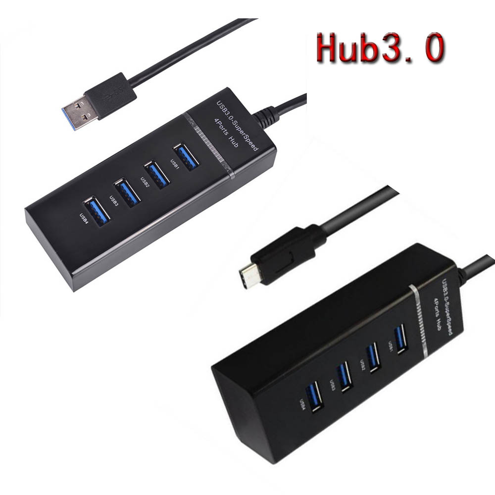 

USB HUB Extender Type-C four Port For MacBook Air PC Laptop Usb3.0 OTG Adapter Splitter Extension 4 Ports charger