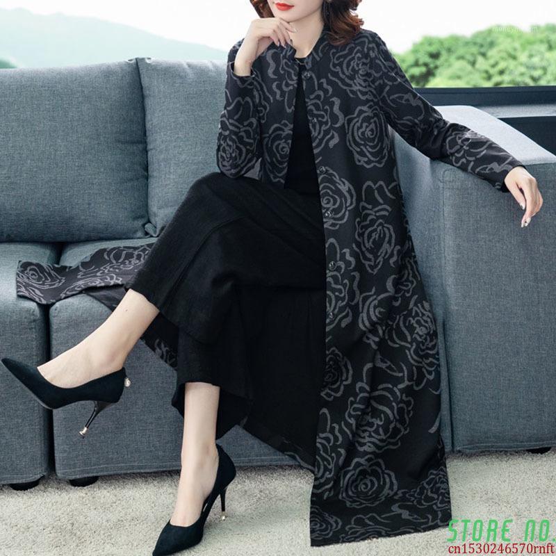 

High end Windbreaker Women New 2020 Spring Autumn Long Trench Coat Fashion Slim Single-breasted print Coat Women's Overcoat 22041, Photo plus velvet