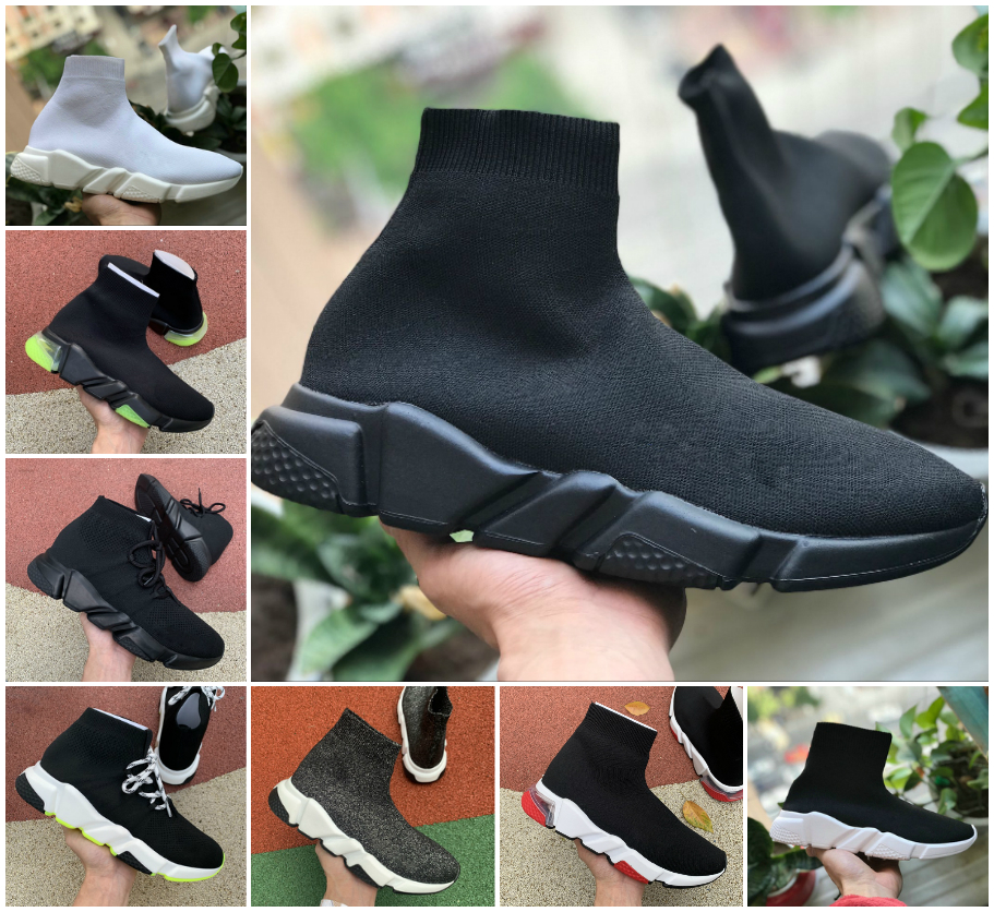 

Top Quality Socks Speed Trainers Knit Paris Sock Shoes Sock Knit Triple S Boots Trainers Runner sneakers size 36-45 Men Women Sock Runners, A-b010