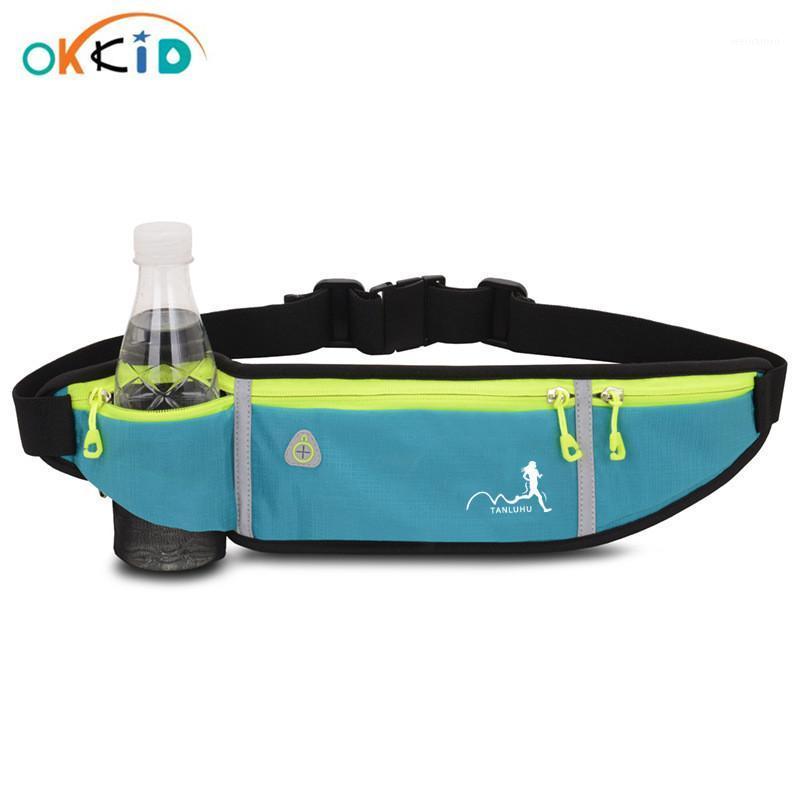 

OKKID women's sports waist bag female running waist pack mini travel chest bag portable phone pouch waterproof womens belt bags1, Black