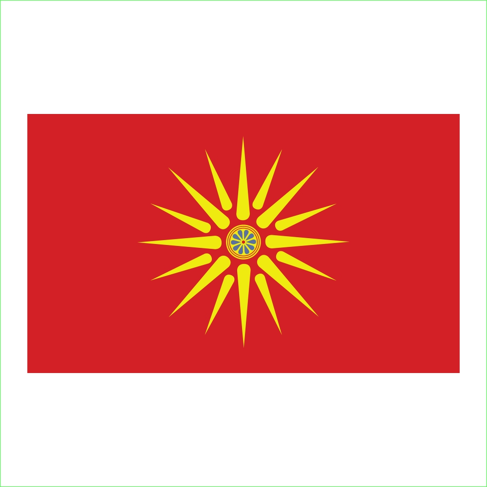 

Custom Digital Print 3x5ft Free Drop shipping Red flag with the yellow Sun of Vergina Macedonia 1992 Historical Flag Banner for Decoration