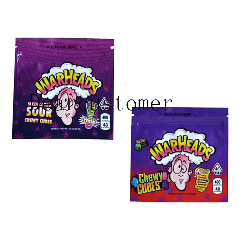 

nerd airheads Medicated warheads bags 400mg medicated Sour twists jelly beans chewy cubes edibles packaging bag Candy mylar dff2021f