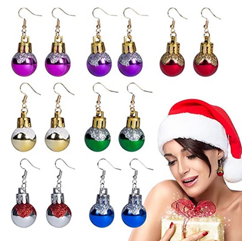 

NEW 9pcs/lot Cartoon Snowman Elk Child Children Earrings Kids Jewelry Earrings Christmas Gift Present For Woman Girl