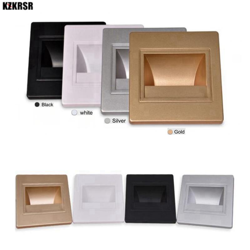 

SMD5730 85-265V 1.5W Cool Warm White 86 Type LED Stair Light corner Wall lamp for home hotel lobby Indoor Stairway Night Lights