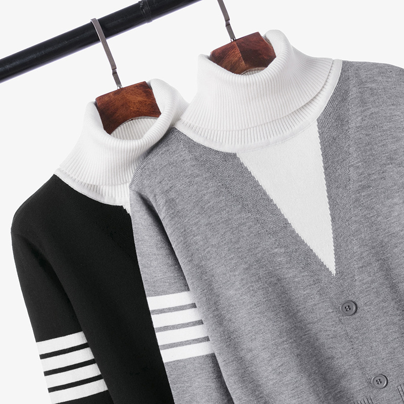 

2021 New Women Turtleneck Cowlneck Winter Sweater Long Sleeve Thick Warm Pullover Soft Knitted Jumper Christmas Sweaters Pull Top Md7o, Black