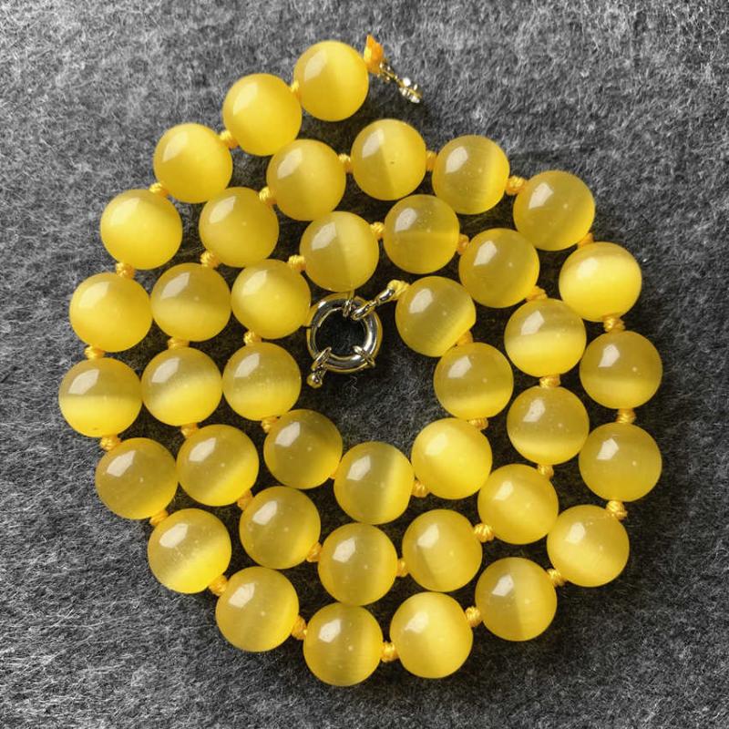 

Ethnic Style Crystal Beads Short Necklace Female Fashion Jewelry Women Choker Chain Necklaces Cat Eyes Stone Party Gift 18" B180