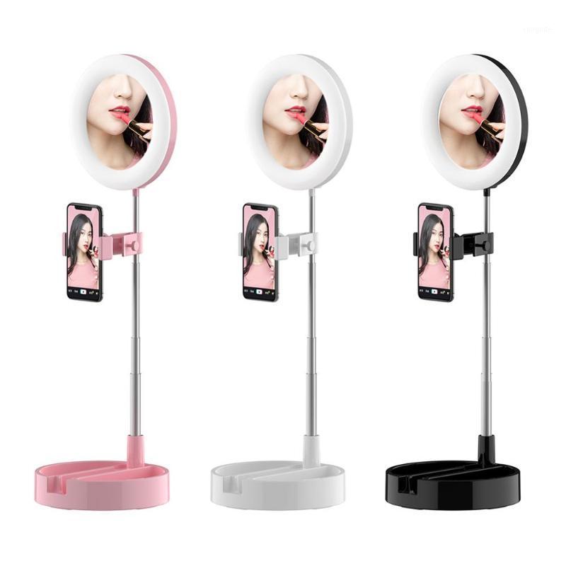 

6'' Led Ring Light Professional Tricolor Fill Light For Selfie Makeup Photography Makeup Live Streaming Lamp Mobile Phone Stand1
