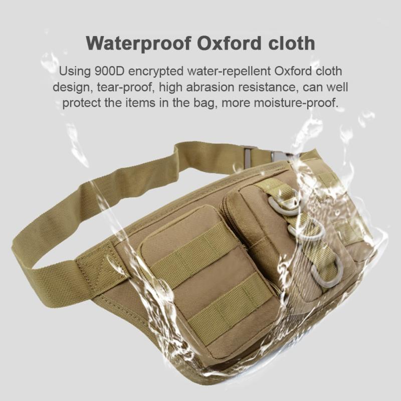 

Tactical Waist Bag Fanny Pack Waterproof Utility Belt For Hiking Mountaineering Camping Riding Fishing Shooting