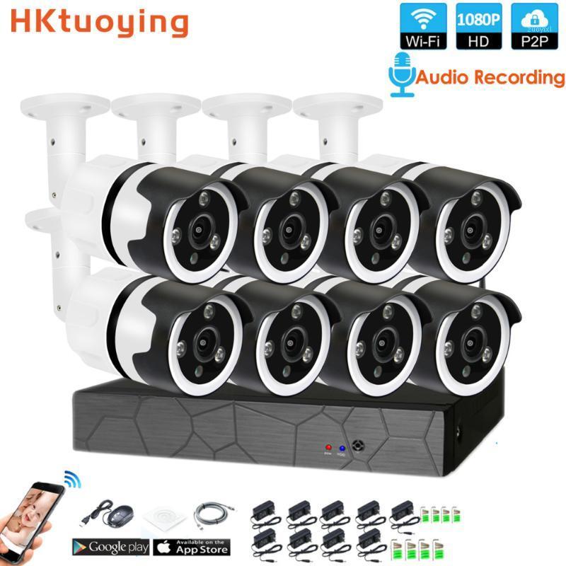 

8CH audio talK HD Wireless NVR Kit P2P 1080P Indoor Outdoor IR Night Vision Security 2.0MP IP Camera WIFI CCTV System1