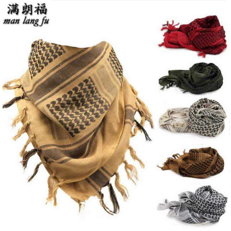 

100% Cotton Thick Muslim Hijab Shemagh Tactical Desert Arabic Scarf Arab Scarves Men Winter Windproof Scarf