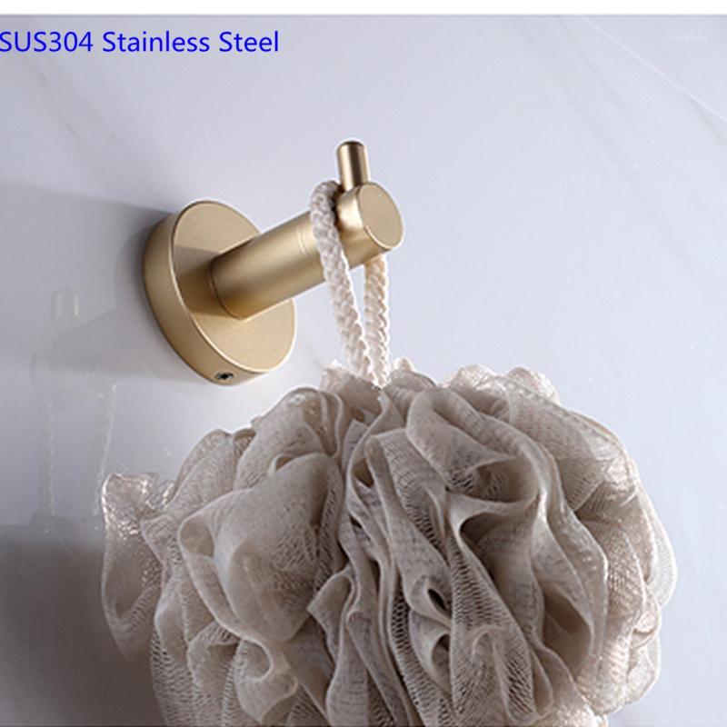 

Robe Hook SUS304 Stainless Steel Clothes Hooks Bathroom Accessories Mounted Wall Hook Brushed Gold Bathroom Towel Hooks1