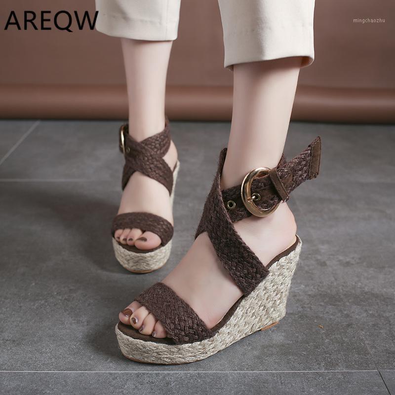 

2021 Stylish and Comfortable High Heels Sandals Women Platform Wedges Summer Ladies Open Toe Casual Shoes Pumps Hot1, Black