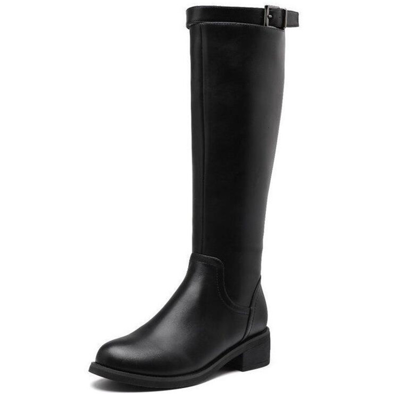 

Women's High Tube Riding 2021 New Rider with Thick Heels Net Red Side Zipper at Knee Fashion Casual Boots Fpox, 996-1-01