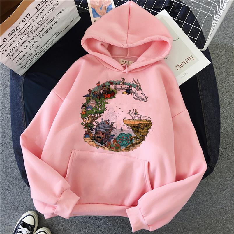 

Cute Totoro Studio Ghibli Kawaii Hoodies Harajuku Funny Anime Women Cartoon Sweatshirt Ullzang 90s Fashion Hoody Graphic Female