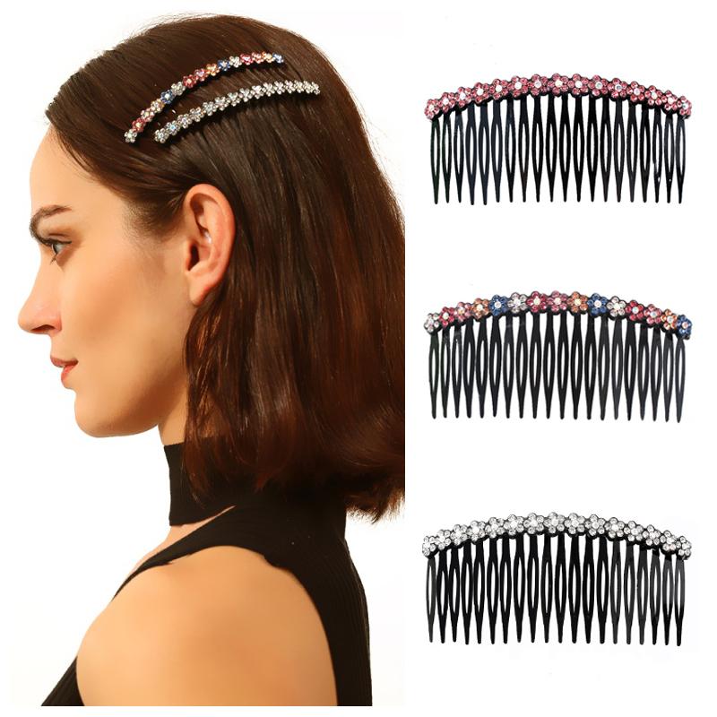 

Fashion Rhinestone Hairpins Hair Comb Hairstyles Flower Crystal Hair Clip For Women New Fashion Bridal Wedding Accessories