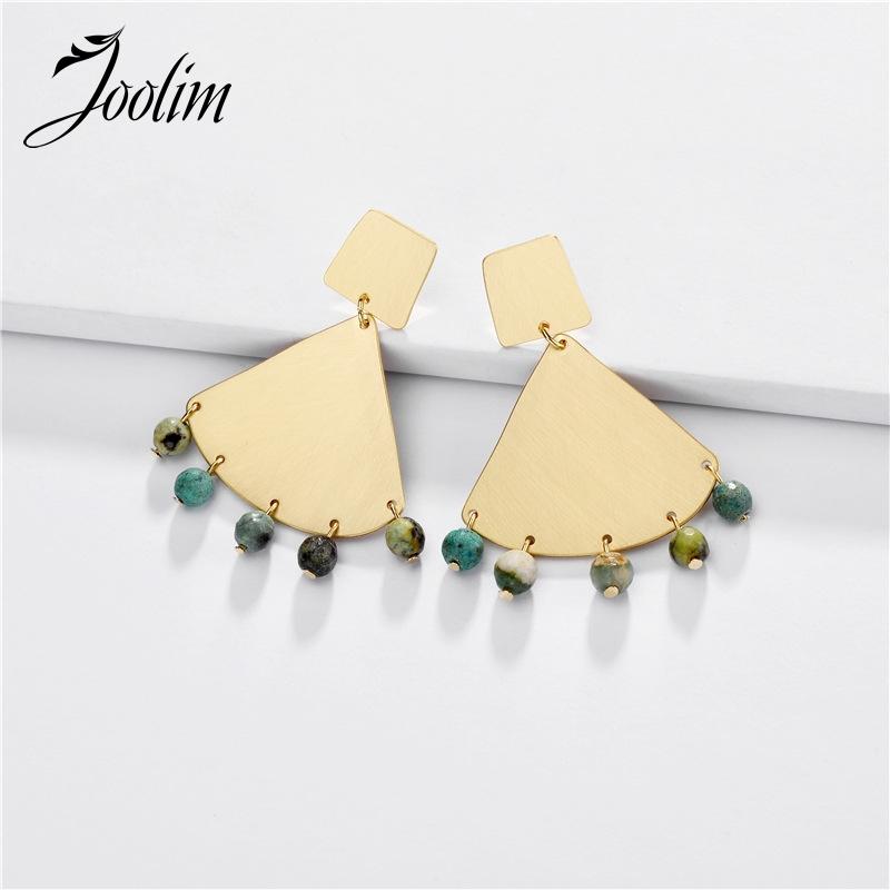 

Joolim Jewelry Wholesale Fanned Satin Gold Drop Earring Dangle Earring