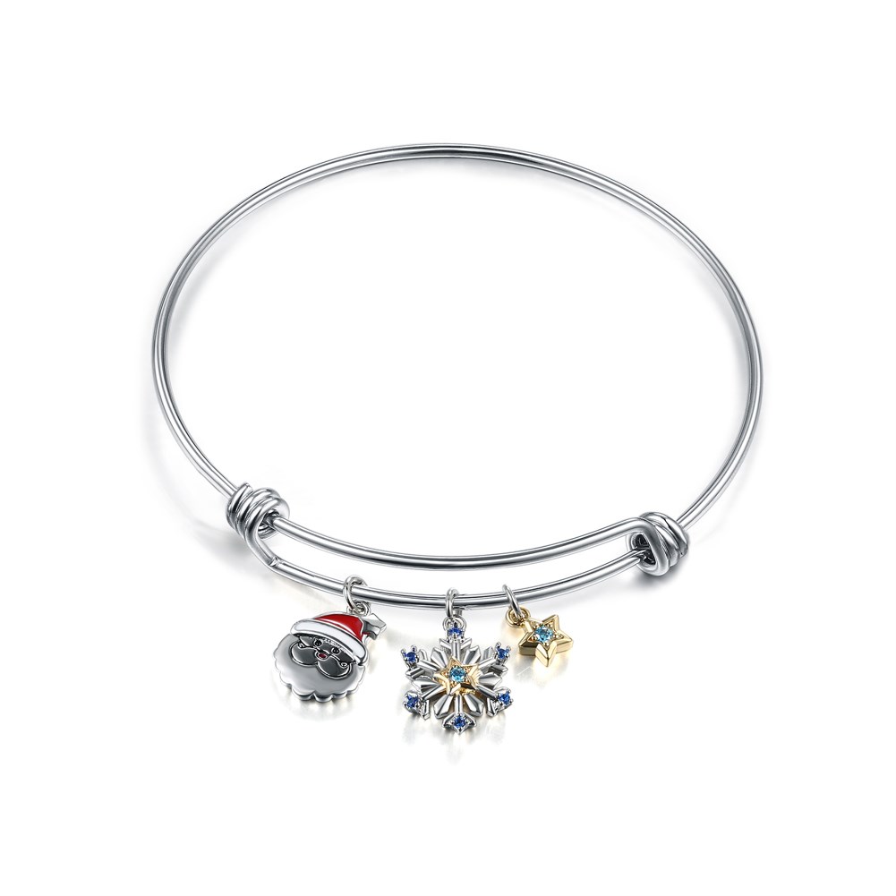 

fashion christmas seriessnowflake santa claus star diy bracelet