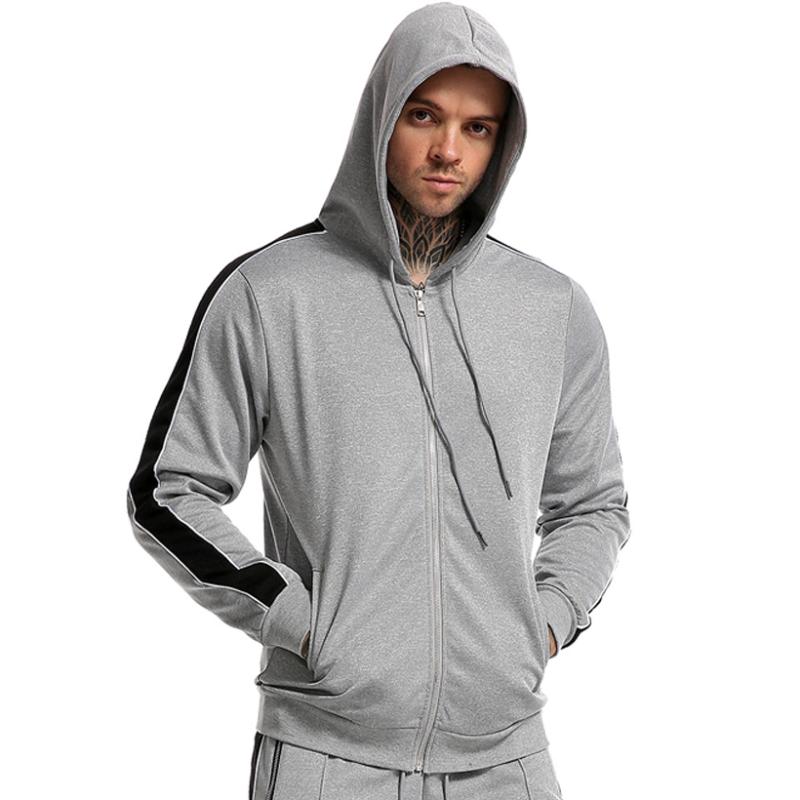 

Mens Sports Sweatshirt Hombre Sports Jacket Long Sleeve Autumn Spring Hoodies Sweatshirts Hoodies Men With Zipper Long Sleeves, Light grey