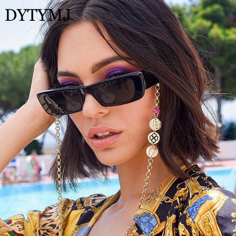

DYTYMJ Square Sunglasses Women Small Frame Rectangle Sunglasses Women Vintage Sun Glasses for Leopard Gafas De Sol Mujer