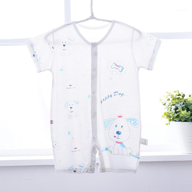 

2020 Baby Rompers Newborn Boys Girls Thin Cool Bamboo Fiber Animal Baby Clothes Toddler Infant Overalls 3-24M Costumes1, Blue