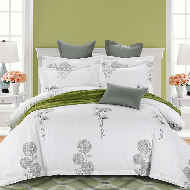 

Hotel Luxury printed 100% Cotton Bedding Sets Full Queen King Family Duvet Cover Bed/Flat Sheet Fitted Sheet set customizd size