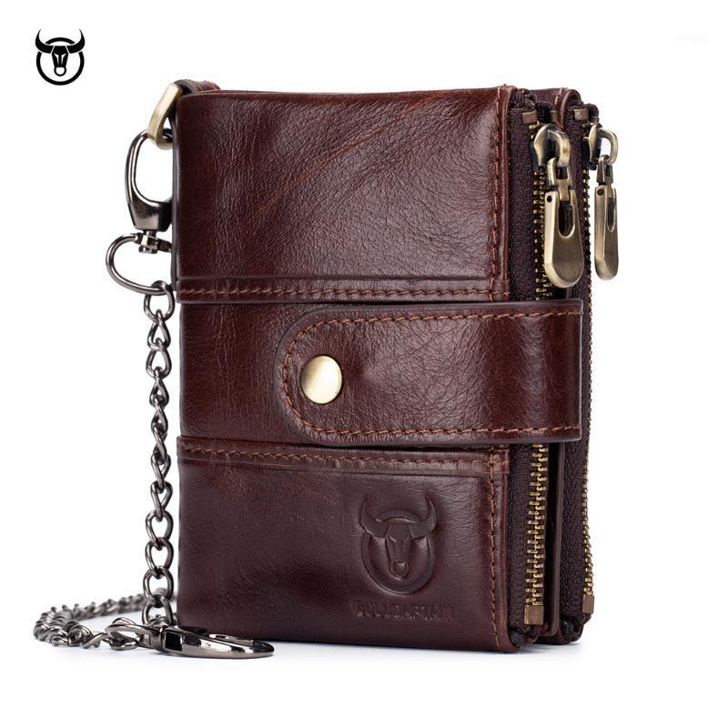 

Quality Guarantee Genuine Leather men Wallet Brand zipper Man Wallets Luxury Dollar Vintage cow leather Male Purse card Coin Bag1, Black