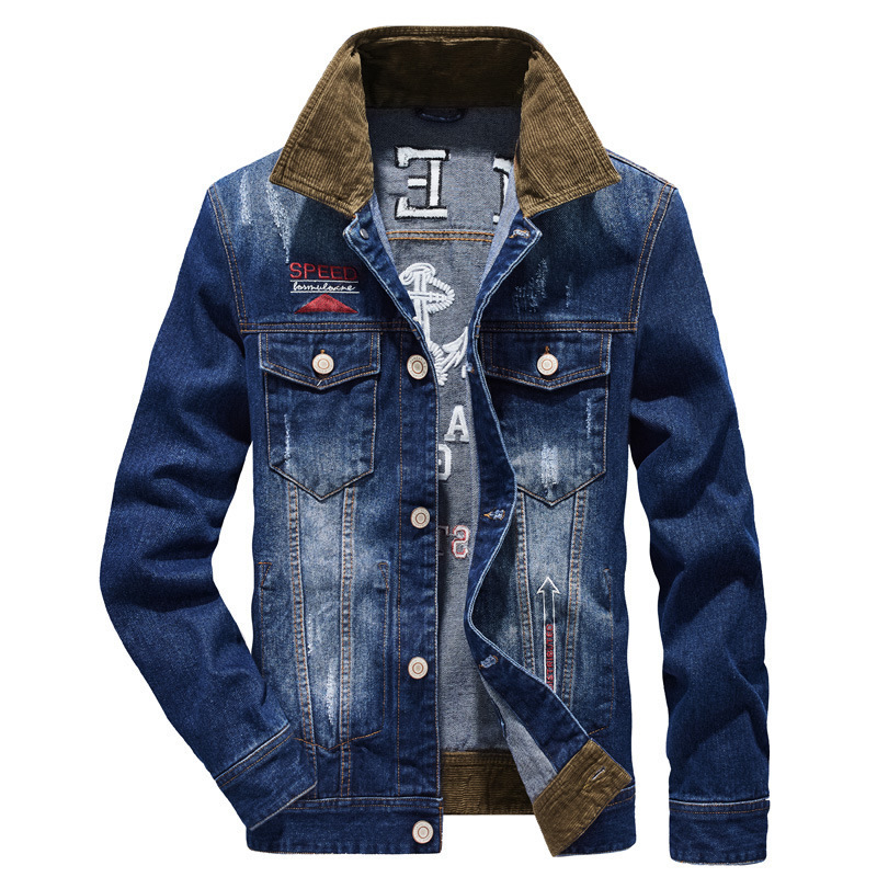 

2021 The New New Spring and Fall New Casual Man Coats Loose Denitops Zy6o, Black