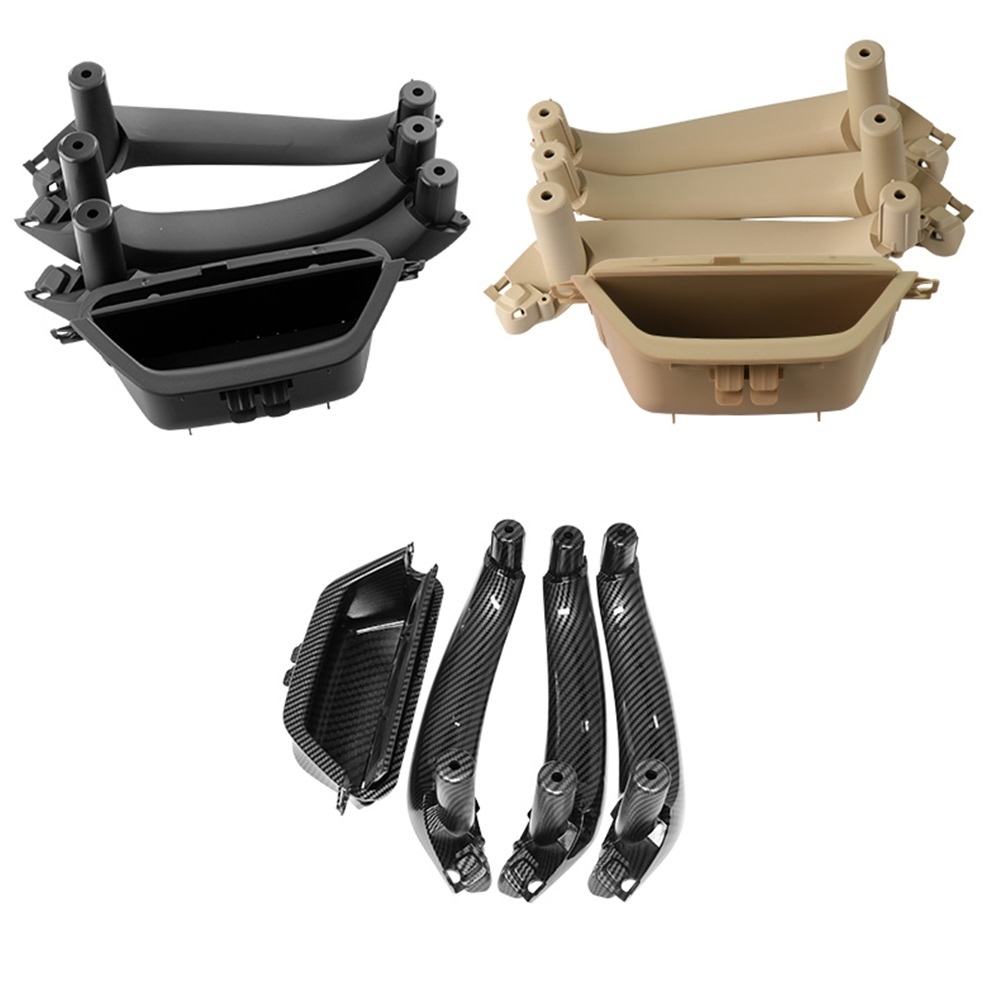 

4PCS/set RHD Carbon Fiber Texture Car Front Rear Left / Right Interior Door Handle Inner Panel Pull Cover For BMW X3 X4 F25 F26