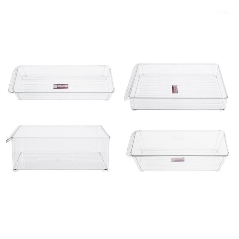 

Kitchen Fridge Storage Box Slide Plastic Freezer Cold Storage Space Saving Rack Refrigerator Fresh Keeping Box1