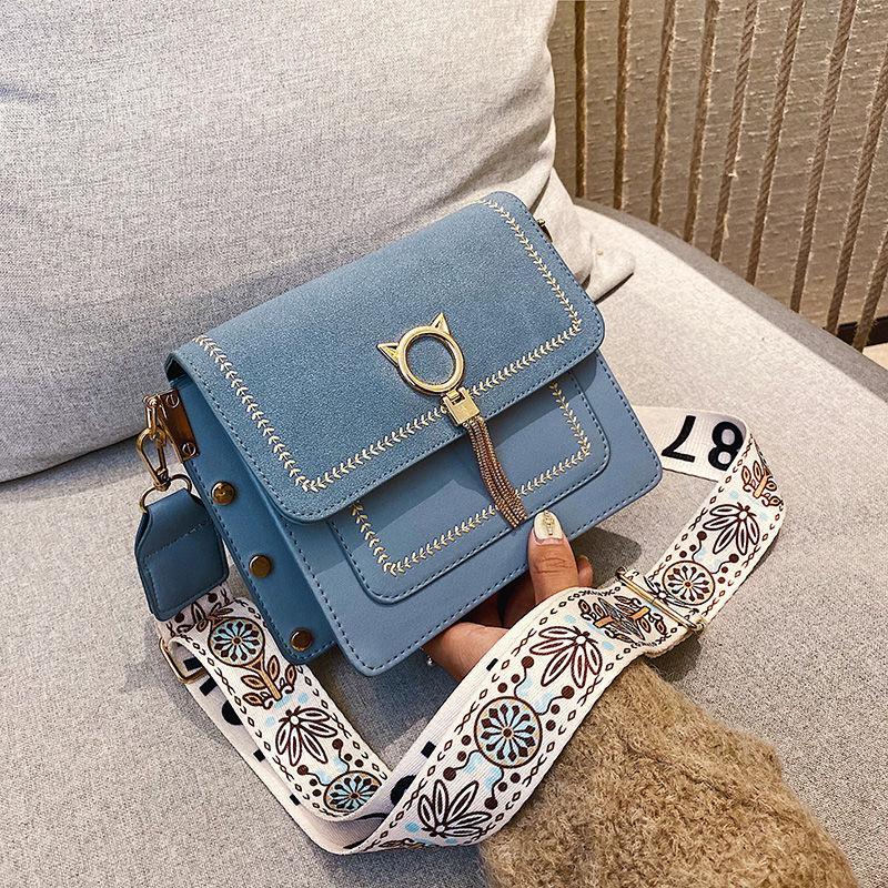 

Vintage PU Leather Bags Bag Unique Fringe Cat Lock Women's Handbags Purses 2021 NEW Women Shoulder Crossbody Bag, Red