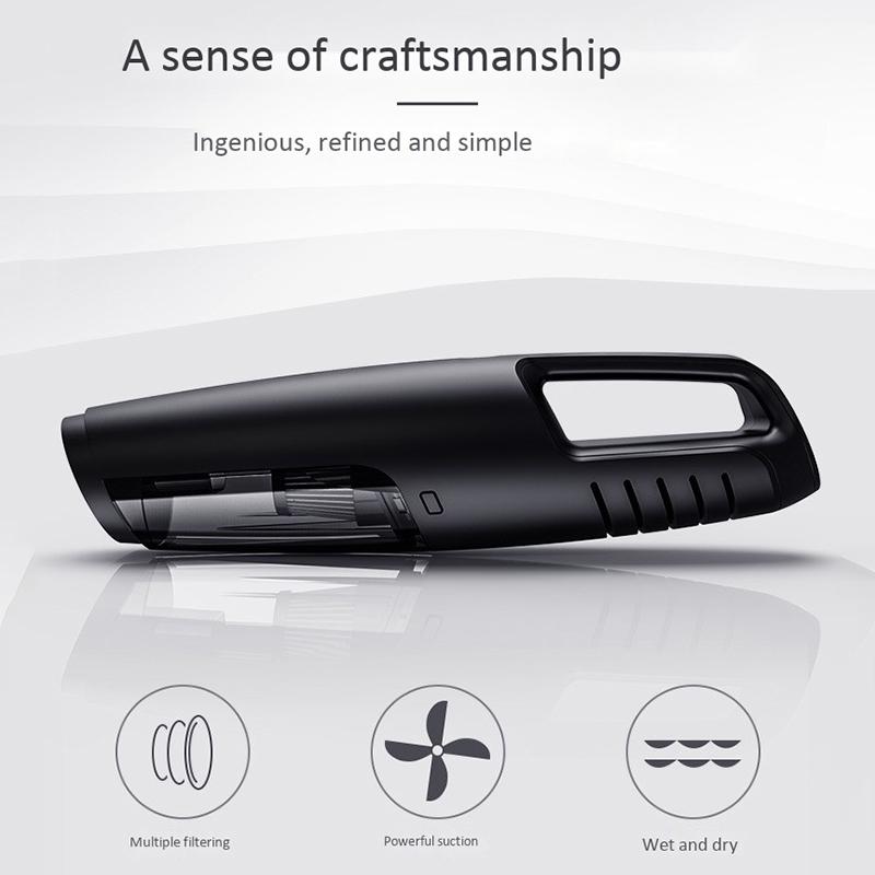 

Car Vacuum Cleaner Powerful Cyclone Suction Rechargeable Wet/Dry Portable Handheld Wireless Vacuum for Car Home Pet Hair