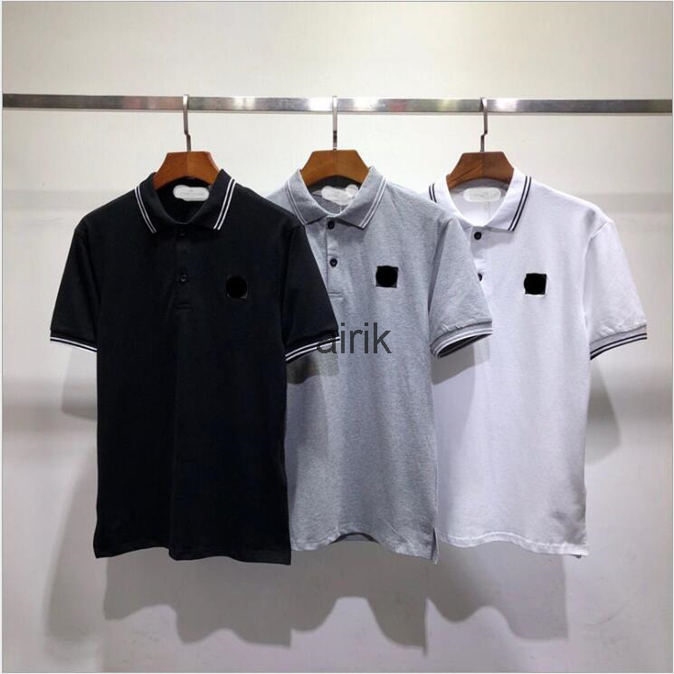 

2023 Topstoney Summer cp Shorts ISLAND Collar Male Polo cap jackets sweater Stones Shirt Men Short Sleeve Slim Fit T Shirt Men's Clothing, White