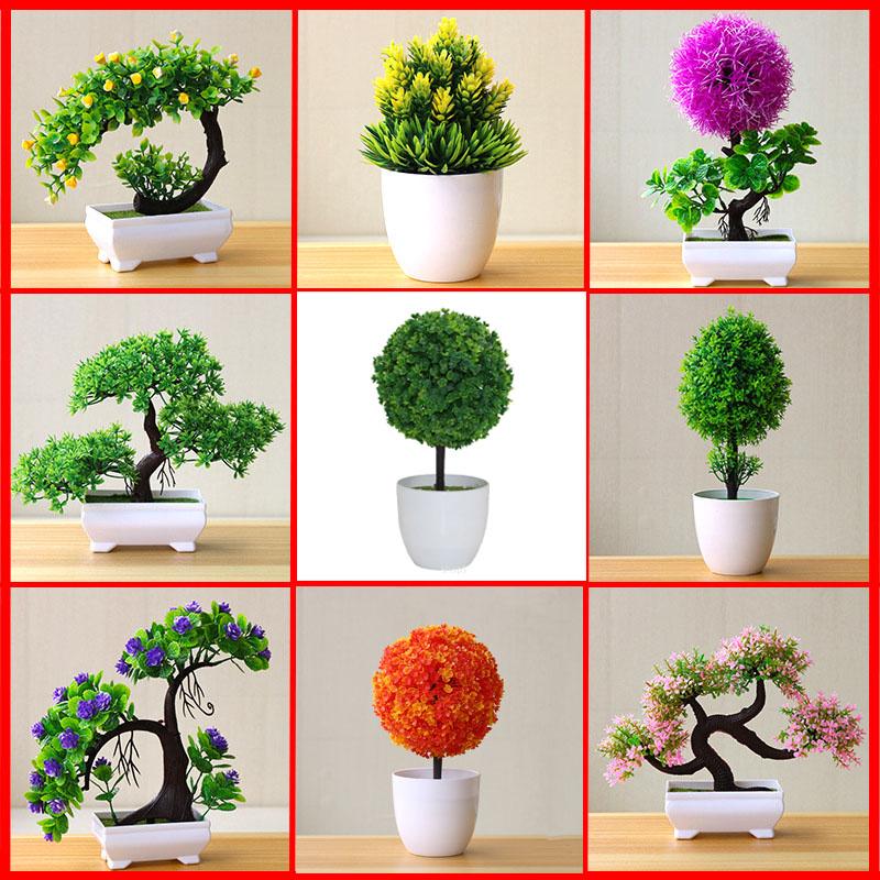 

39Styles Artificial Plants Bonsai Home Garden Bedroom Living Room Decoration Fake Plants, He hua lian