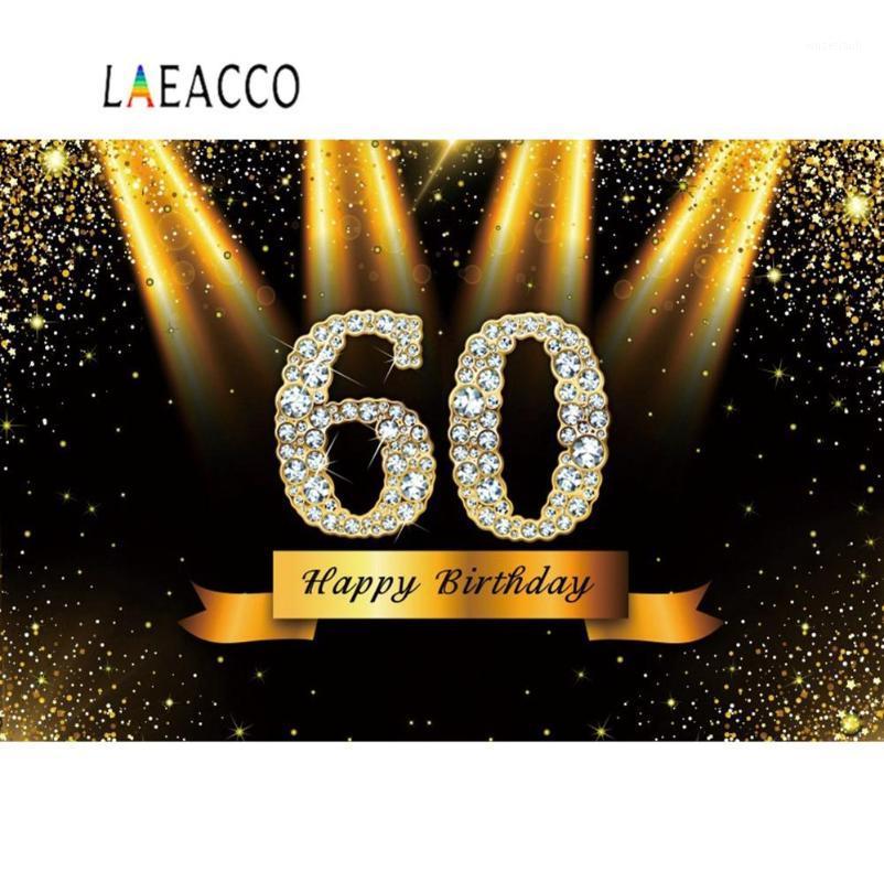 

Shiny Gold Spotlight Happy 60 50 40 30th Birthday Party Stage Celebration Photo Background Photography Backdrop Photocall1