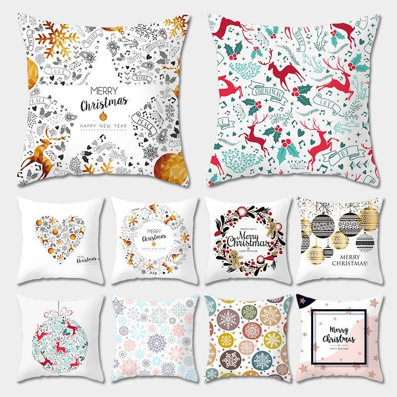 

45*45 Cm Christmas Decorations Cushion Cover Christmas Decoration for Home Happy New Year 2020 Ornaments Navidad Decor1