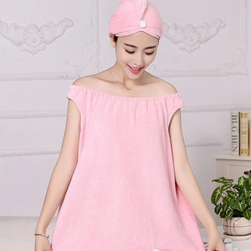 

Bath Towels Can Be Enlarged To Wear Variety Shower Cap Set Absorbent Bath Skirt Dry Hair Cap Towel Set, 11