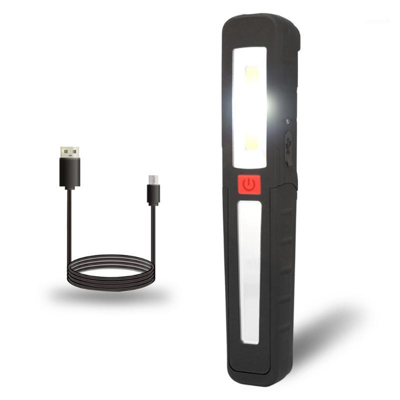 

COB+LED Torch USB Rechargeable LED Work Light Magnetic COB Lanterna Hanging Hook Lamp For Outdoor Camping#151