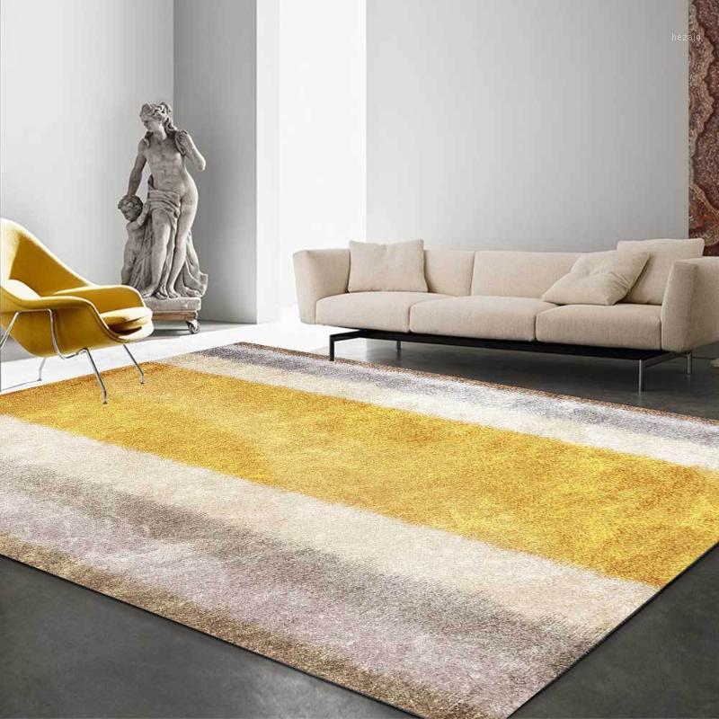 

Nordic gradient golden stripes floor mat Bedroom bedside plush rug bathroom doormat customize living room carpet1, Stripe
