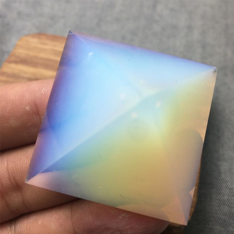 

Natural Opal crystal pyramid clear Reiki healing natural opal crystal pyramid rough stone polish