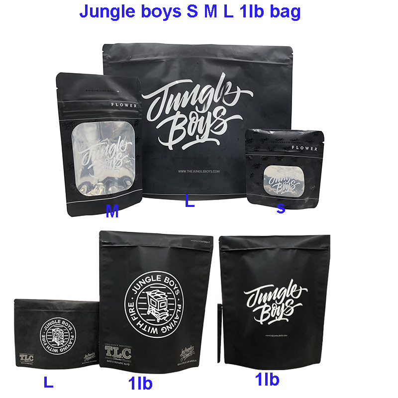 

Jungle boys packaging 3.5g 7g oz 1 pound jungleboys smell proof bag with child resistant for dry herb flower Ws2021
