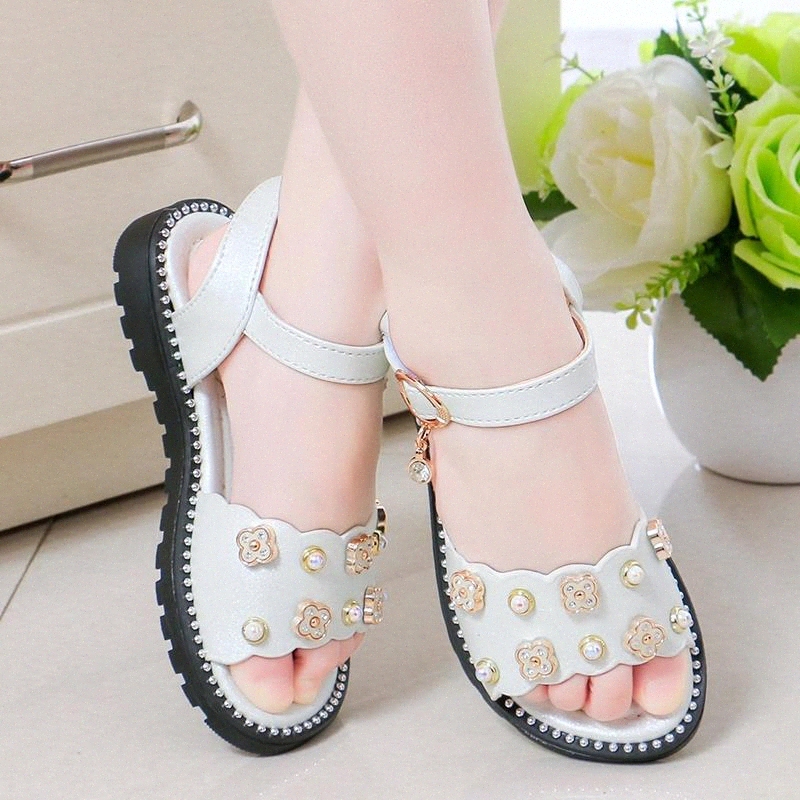 

NEW Children Sandals Summer Baby Girls Shoes With Rhinestone Fashion Sports Casual Princess Soft Bottom Shoes Size 27-37 #mL0i