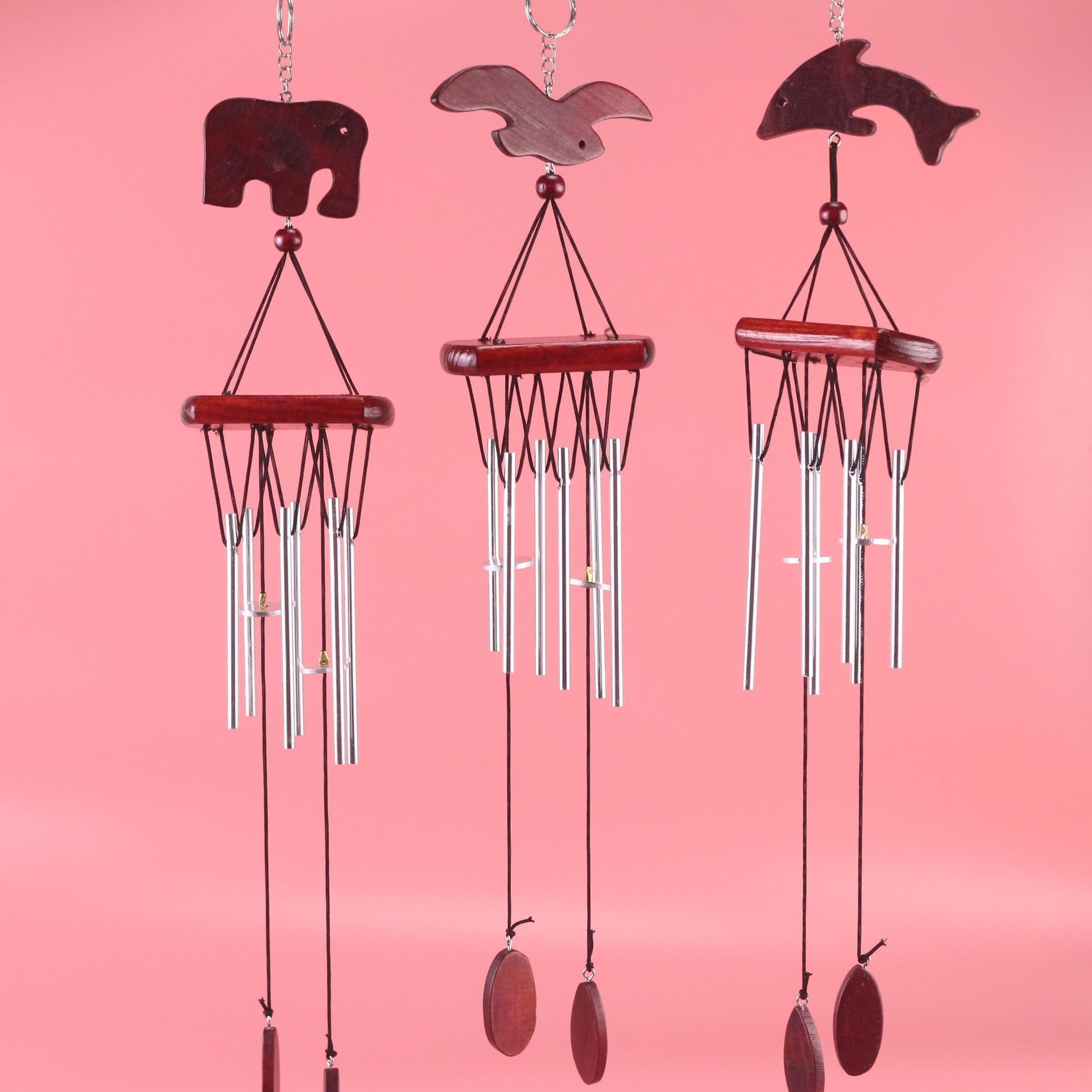 

Wooden wind chime cross border Haiou elephant dolphin new home decoration gift source craft decoration freeshipping