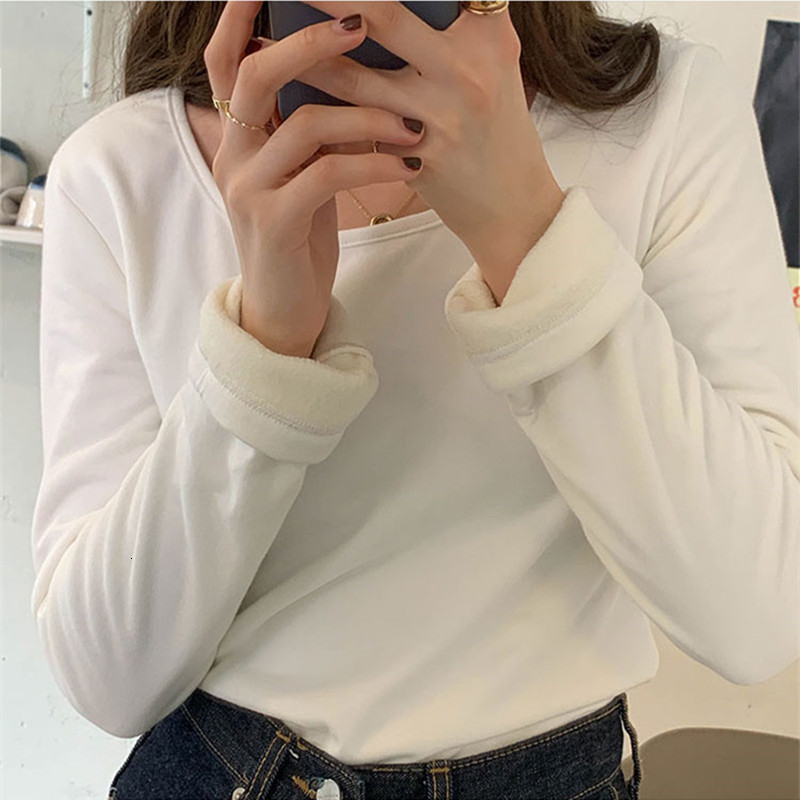 

2021 New 5 colours Autumn female style hot elastic tops thin long sleeve women's t-shirts femme shirt (x1698) ZUAJ, Normal white