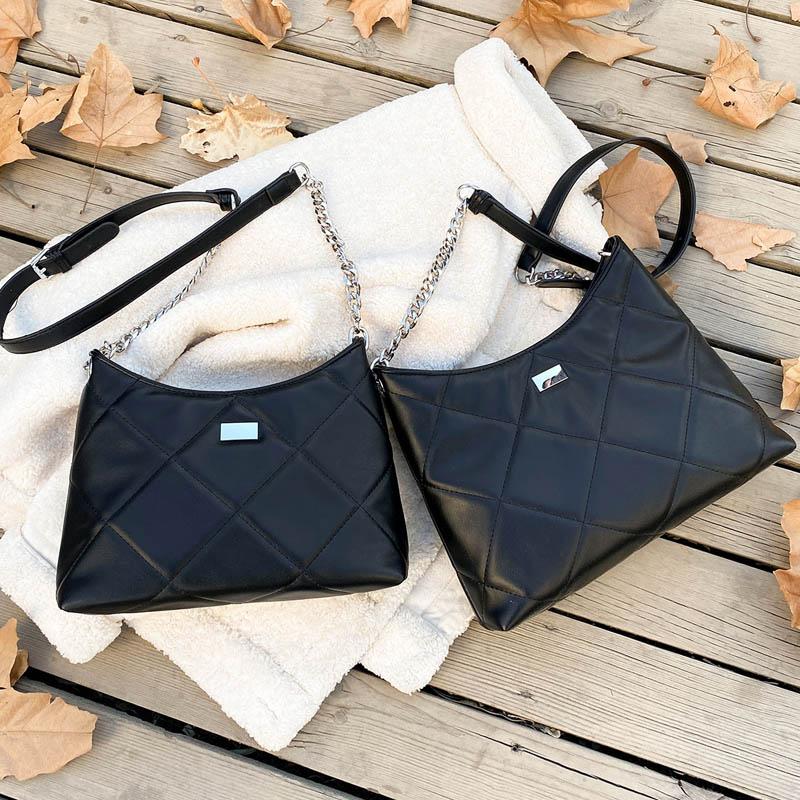 

Women Bag Luxury Designer Crossbody Bag 2021 Female Leather Bags High Quality Chain Crossbody Purse Women Brand Handbag Totes, Small black