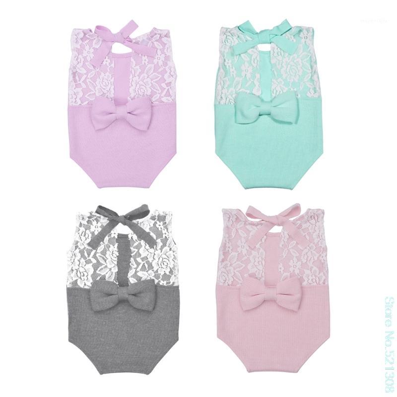 

Facny Lovely born Photography Prop Baby Stretch Lace Props Romper Knit Dainty Romper baby Liek Drop Ship1, Gy