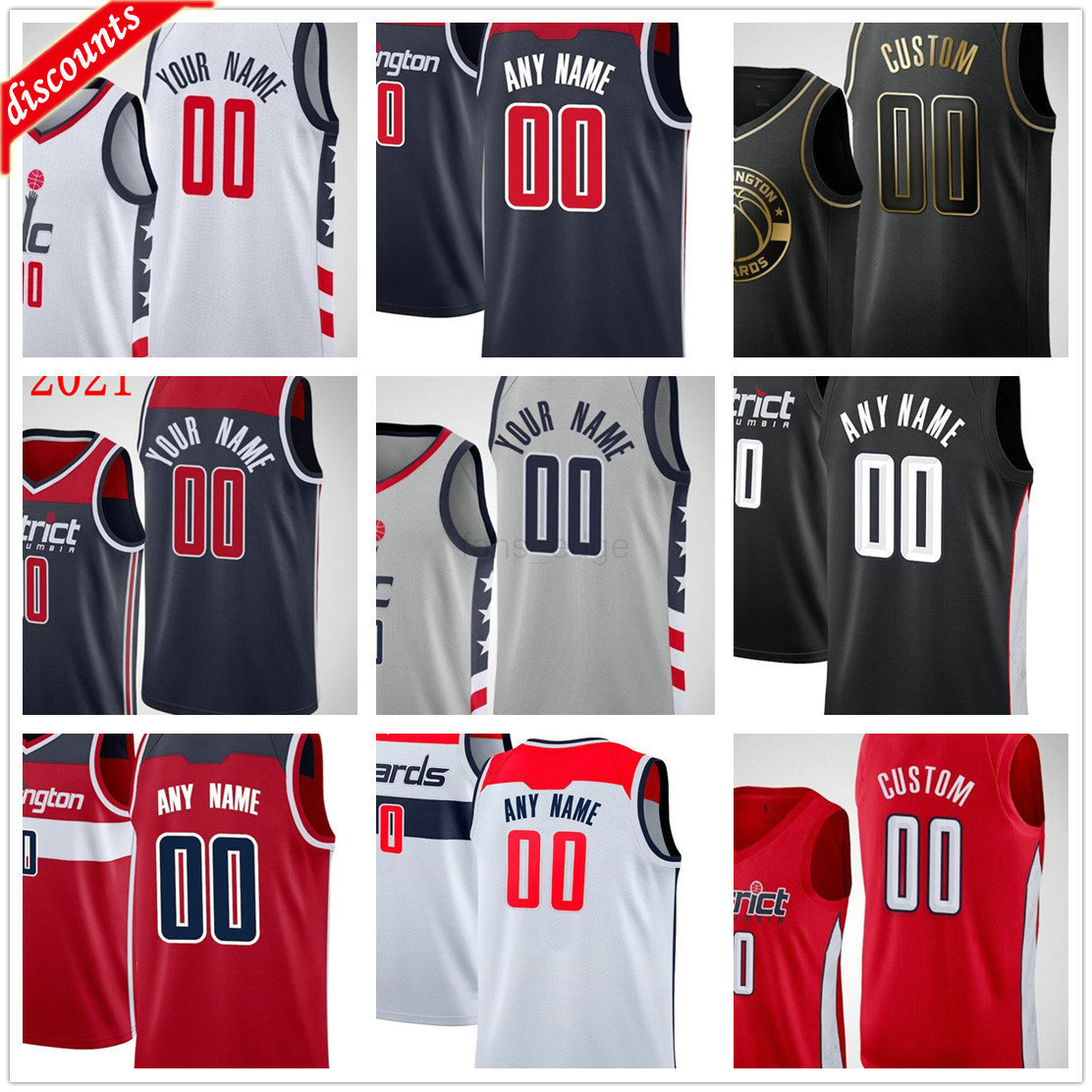 

Custom Printed Russell 4 Westbrook Bradley 3 Beal Rui 8 Hachimura Thomas 13 Bryant Davis 42 Bertans Men Woman Kids Youth Basketball Jerseys, As picture