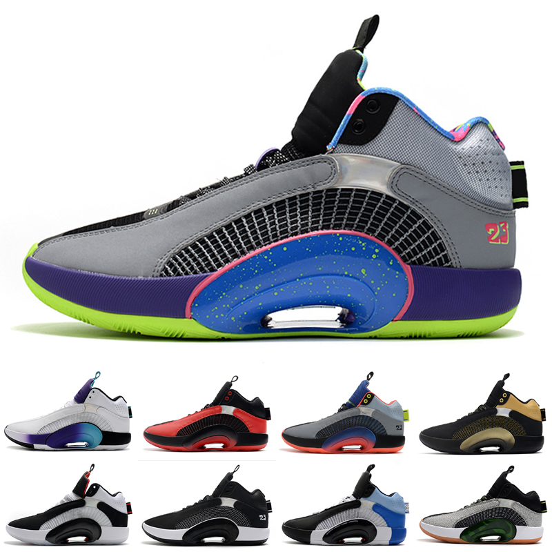 

2020 New Mens Shoes Michael 35s Jumpman Basketball shoes 35 for sale tennis Youth sports sneakers Black White red grey Pink sports shoes, As photo 8