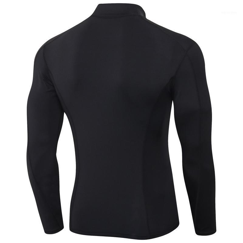

Men' Sports T-Shirts Quick Dry Compression Sports t-shirts Fitness Gym Running Sportswear Long Sleeve Elastic Breathable Shirt1, Black