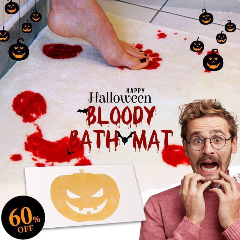 

Halloween Flash Sale-Bloody Bath Mat Bloody Bath Mat Bathmat Scare Your Friends Bloody Footprint Bathroom Non-slip Rug1