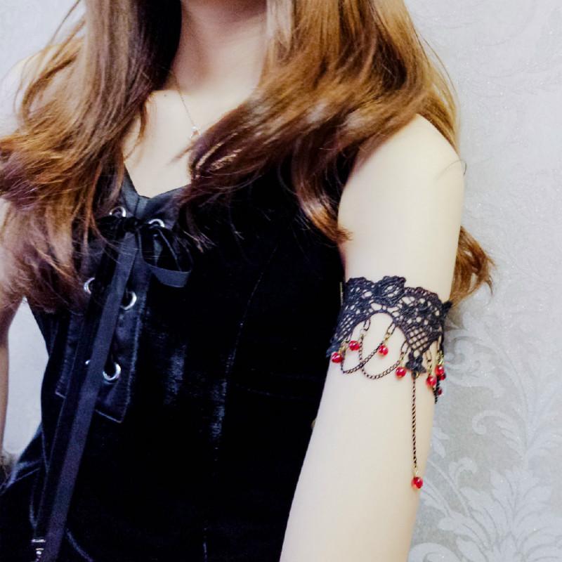 

Fashion creative black lace arm chain drop pendant hot-selling jewelry